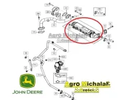 Chłodnica , wymiennik ciepła EGR JOHN DEERE 6830, 6930, 6150M, 7730,