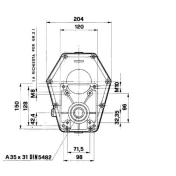 GBF30S135 Multiplikator do pomp grupy 3 Typ GBF-30S, z wałem, przeł